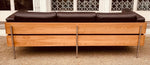 Vintage Dark Brown Leather 3-Seater Robin Day for Habitat Sofa