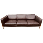 Vintage Dark Brown Leather 3-Seater Robin Day for Habitat Sofa