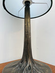 Vintage Bronzed Metal Tree Trunk Table Lamp