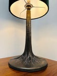 Vintage Bronzed Metal Tree Trunk Table Lamp