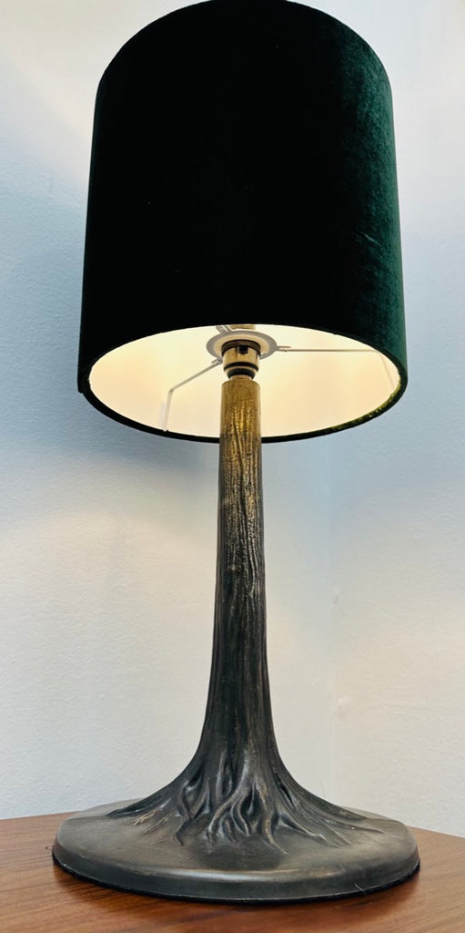 Vintage Bronzed Metal Tree Trunk Table Lamp retro living uk