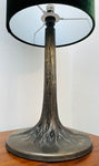 Vintage Bronzed Metal Tree Trunk Table Lamp