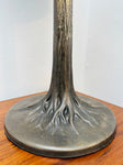 Vintage Bronzed Metal Tree Trunk Table Lamp