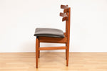 Set of 4 1950s Poul Hundevad Model 30 Teak and Leather Dining Chairs