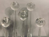 Set of 5 Murano Glass Toso Cenedese Candlesticks