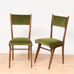 Set of Six Italian 1950s Ico Parisi High Back Dining Chairs