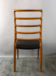 Set of 6 Model 82 Teak Ladder Back Dining Chairs by Niels O. Moller