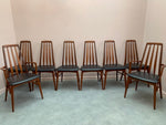 Set of 8 Teak "Eva" Niels Koefoed Dining Chairs for Koefoed Hornslet