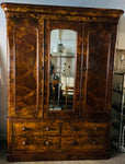 Victorian Burr Walnut Mirrored Wardrobe