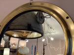 Vintage 1960s Solid Brass Wall Mounted Mirrored Porthole