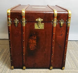 Vintage French Brass Steamer Trunk c.1920