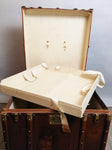 Vintage French Brass Steamer Trunk c.1920