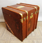 Vintage French Brass Steamer Trunk c.1920