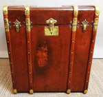 Vintage French Brass Steamer Trunk c.1920