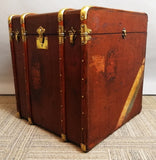 Vintage French Brass Steamer Trunk c.1920