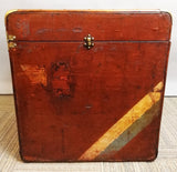 Vintage French Brass Steamer Trunk c.1920