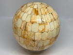 Vintage Inlaid Golden Marble Decorative Sphere