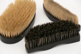 Set of 3 Vintage Black and White Ebony Clothes Brushes