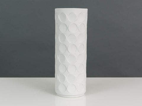 1970's White Bisque Porcelain Winterling 3-D Spotted Vase
